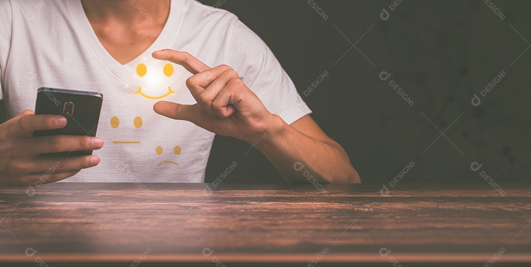 Símbolo do tick do cliente foi dado à satisfação dos funcionários