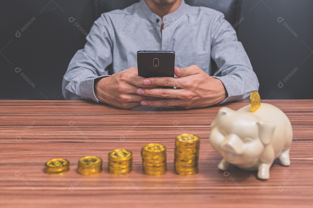 Concept of Stacked Coins Showing Business Finance Growth