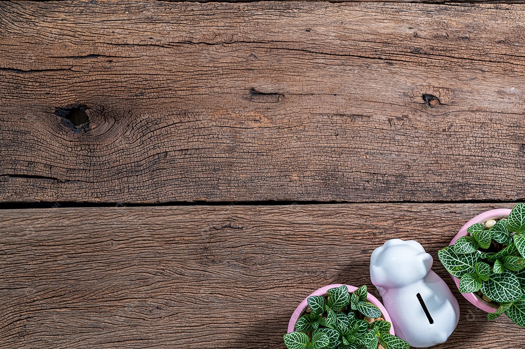 Mesa de trabalho está na vista superior