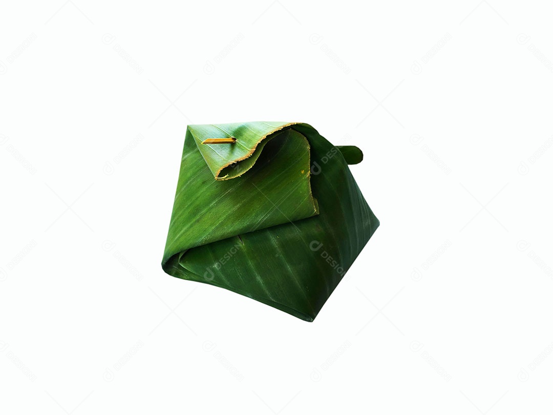 Palha de banana sobre fundo isolado