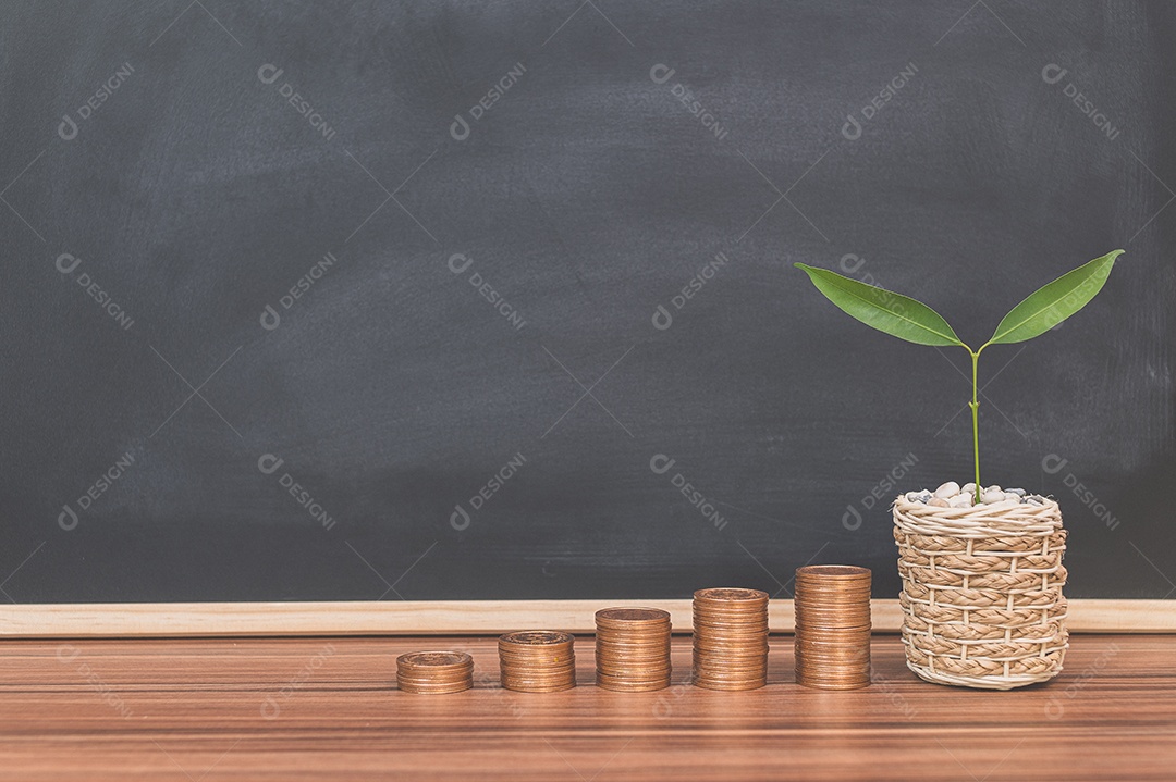 Ideias de investimento em moedas empilhadas Árvore de crescimento de negócios