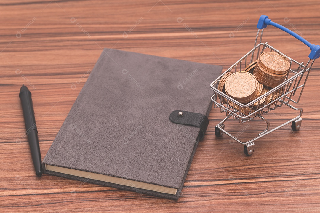 Livro está na mesa que o conceito adora ler e escrever