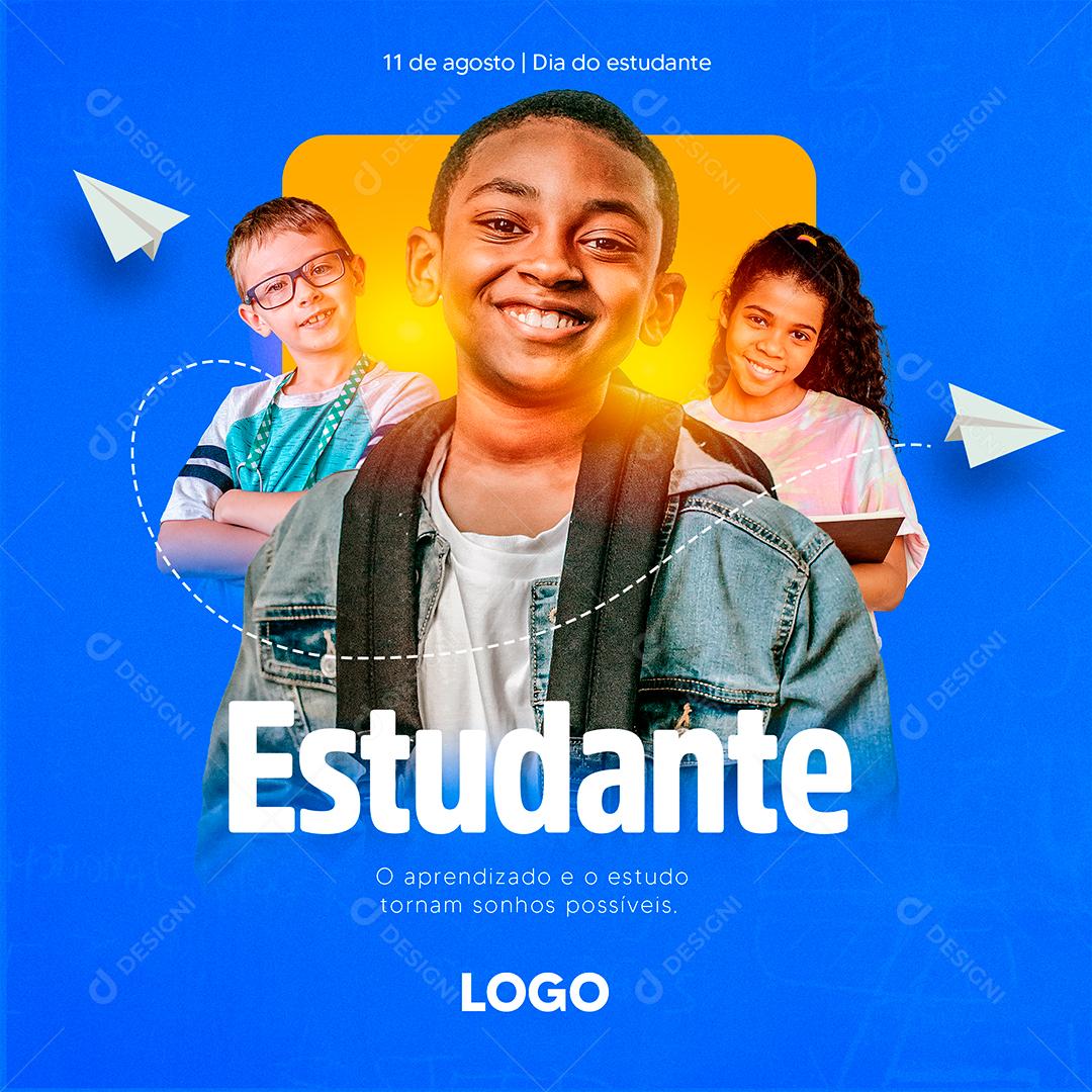 Social Media Dia do Estudante O Aprendizado PSD Editável