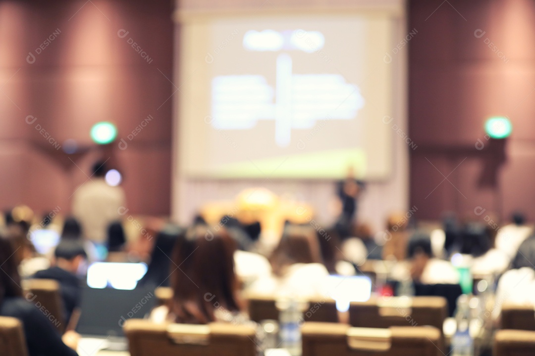 Abstrato embaçado do seminário de funcionários