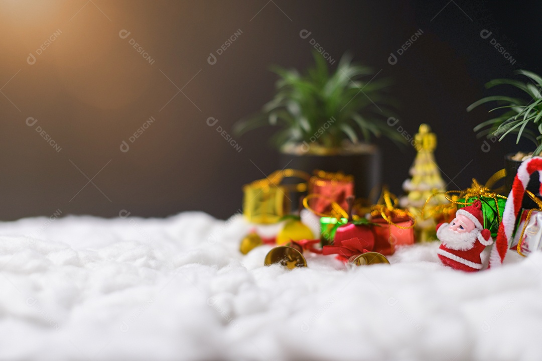 Caixa de presente feliz natal fundo