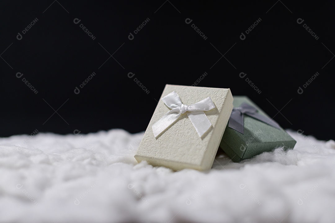 Caixa de presente feliz natal fundo