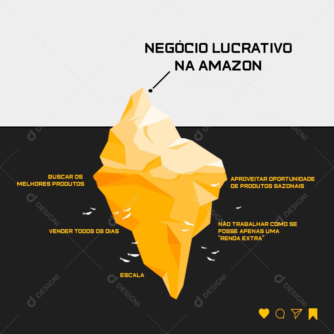Social Media Negócio Lucrativo na Amazon PSD Editável