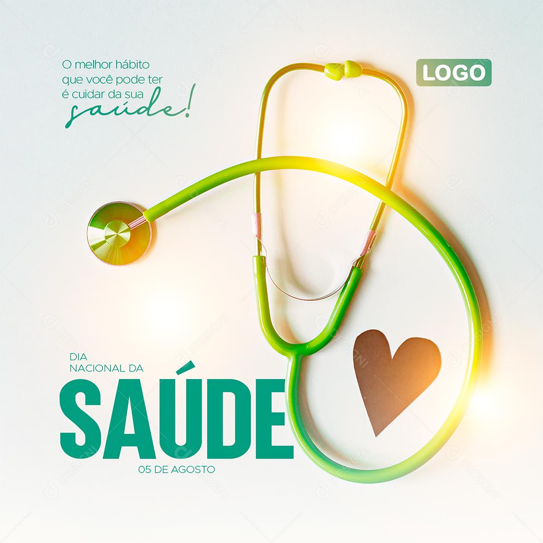 Social Media Dia Nacional da Saúde O Melhor Hábito PSD Editável