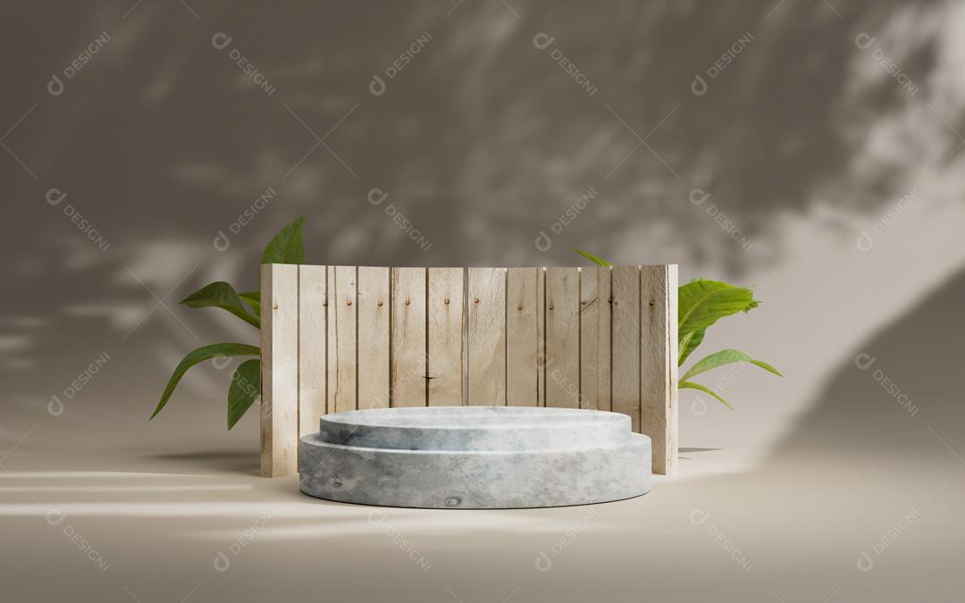 Pódio 3D de mármore elemento PSD