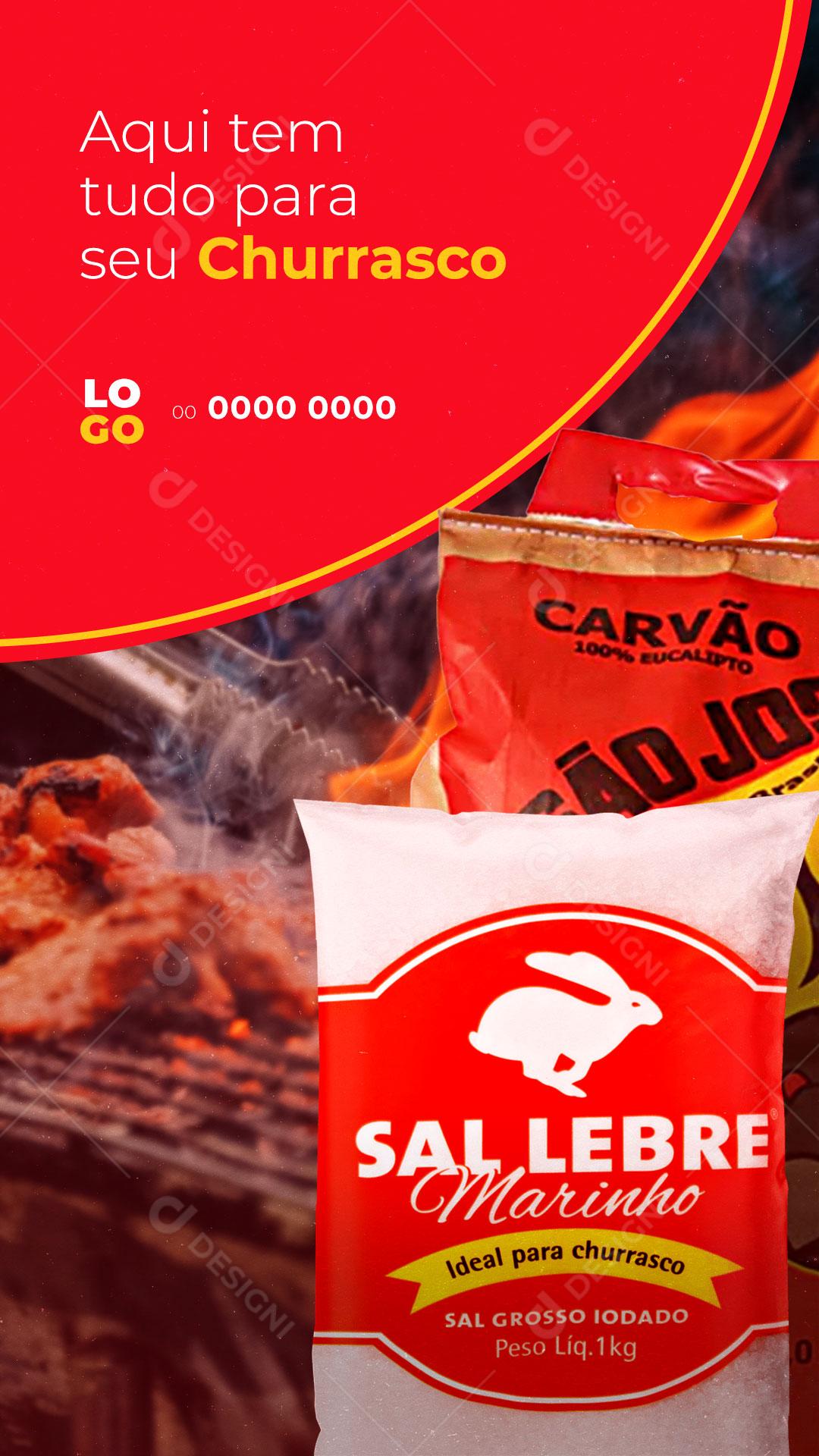 Story Supermercado Aqui Tem Tudo Para Seu Churrasco Social Media  PSD Editável