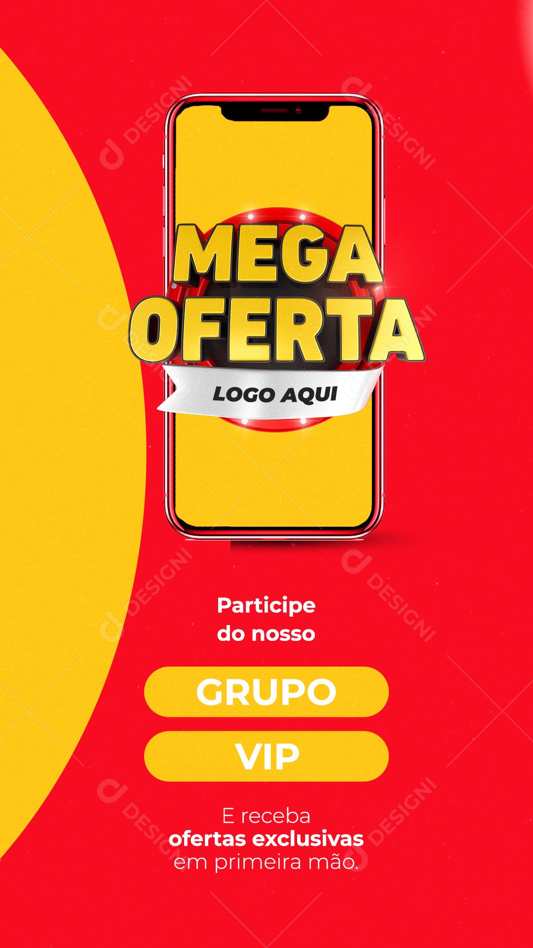 Story Supermercado Promoção Mega Oferta Social Media PSD Editável