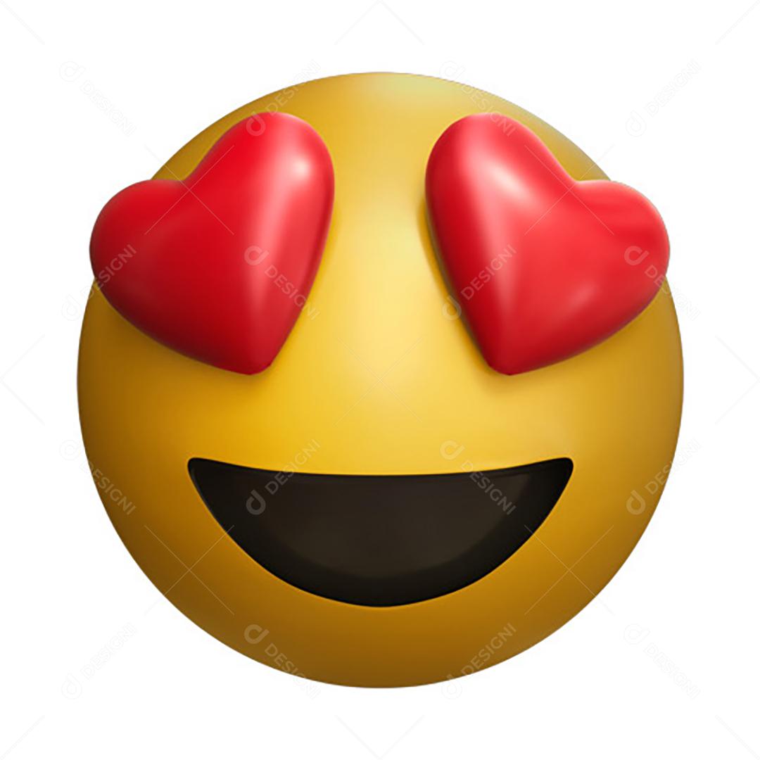 Emoji Apaixonado PNG Transparente Sem Fundo