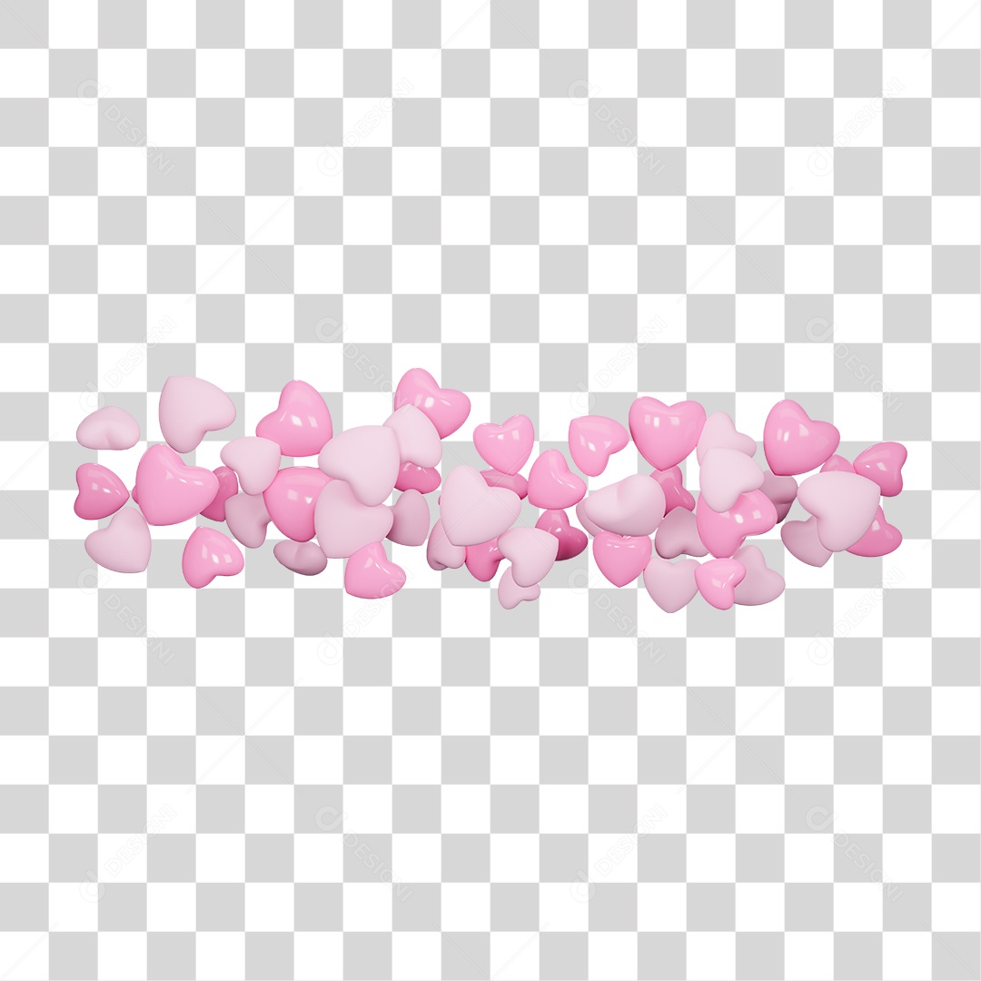 Balões Corações PNG Transparente
