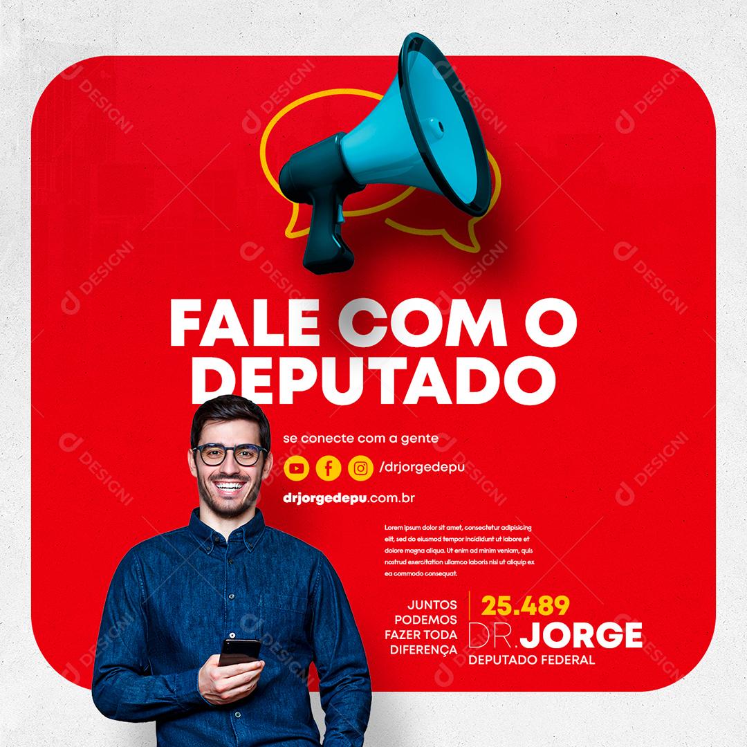 Fale com o Deputado Política Social Media PSD Editável