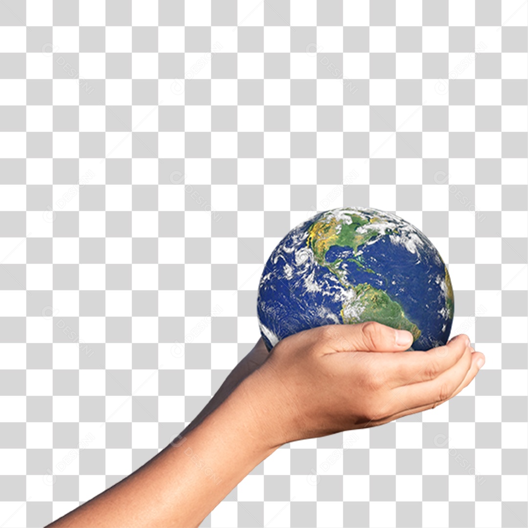 Mão Segurando Planeta Terra Globo PNG Transparente