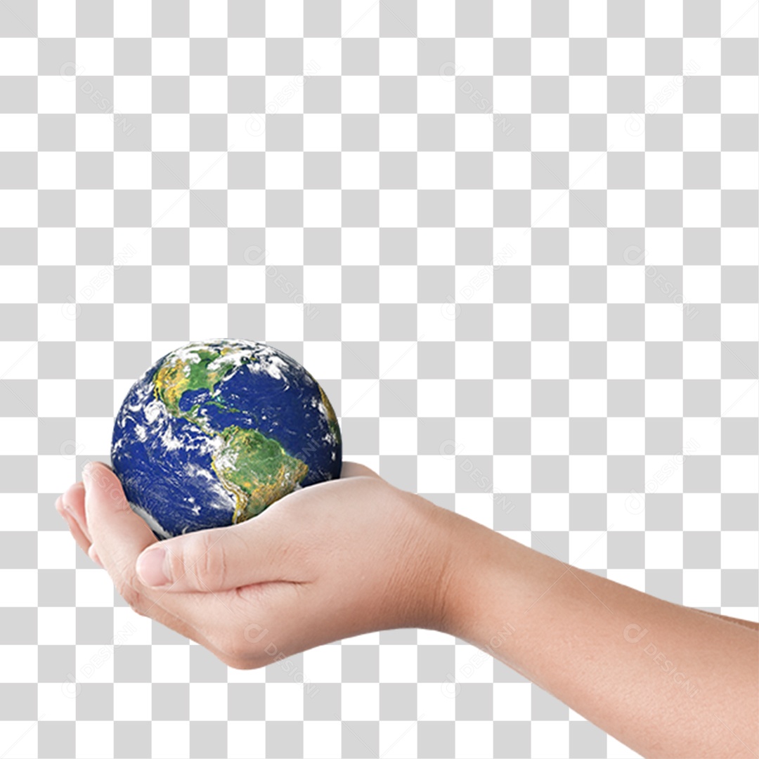 Mão Segurando Planeta Terra Globo PNG Transparente