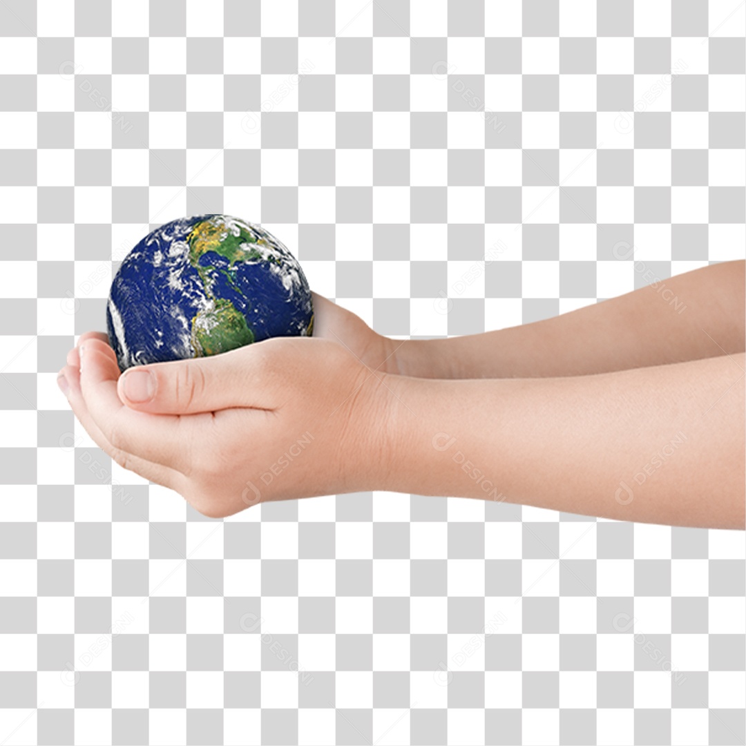 Mão Segurando Planeta Terra Globo PNG Transparente