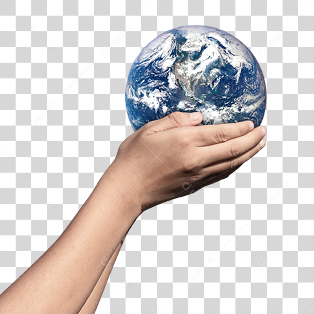 Mão Segurando Planeta Terra Globo PNG Transparente