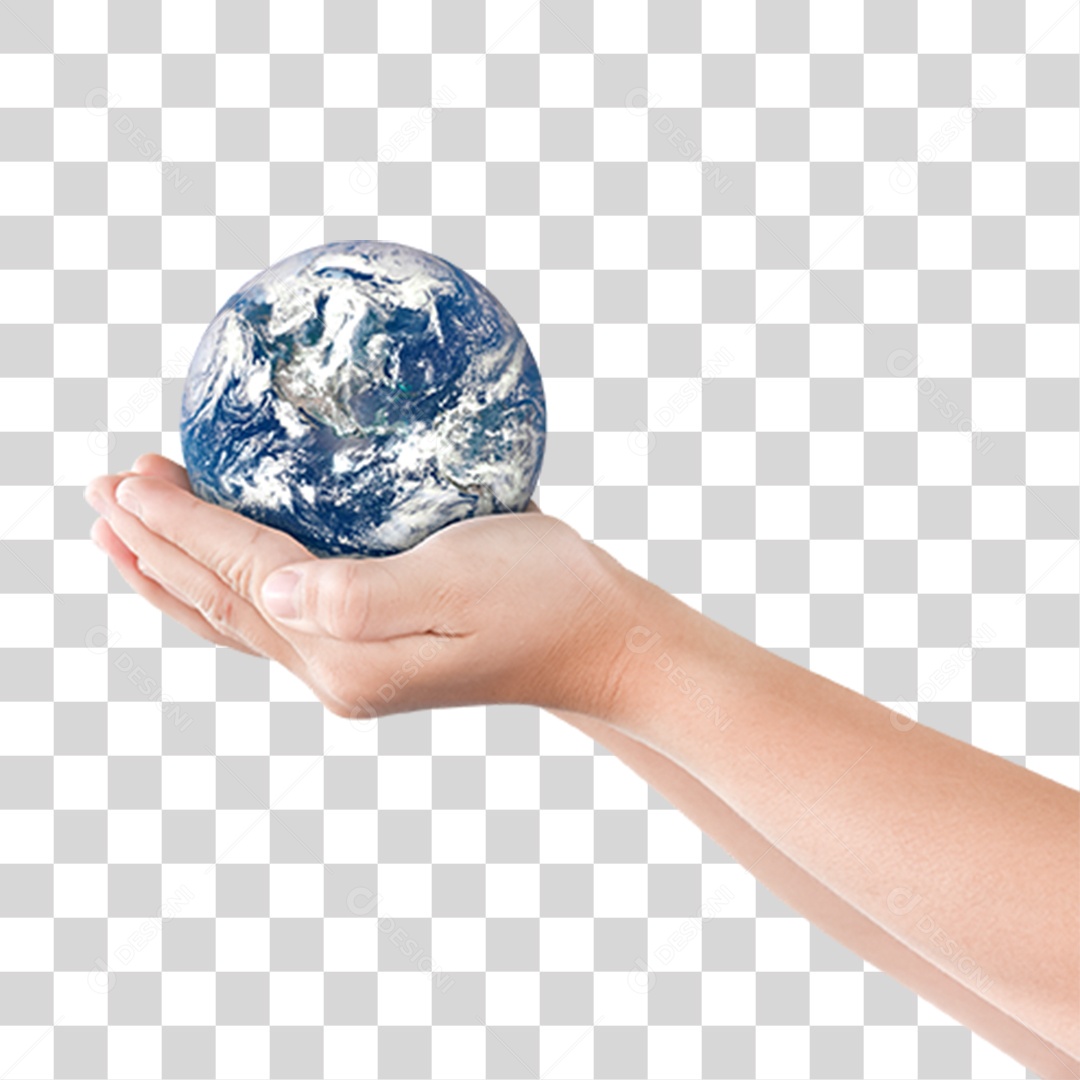 Mão Segurando Planeta Terra Globo PNG Transparente