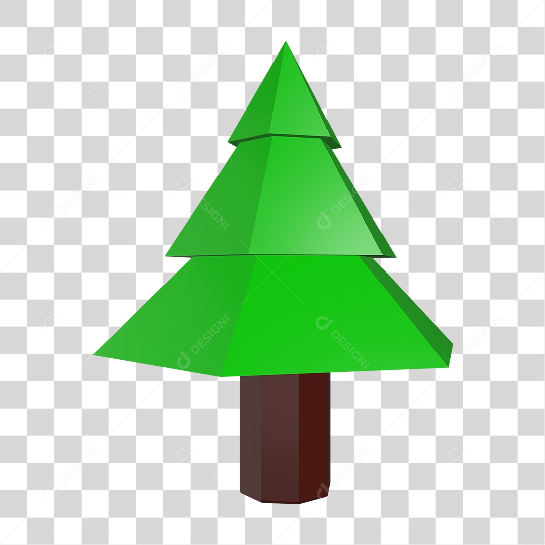 Elemento 3D Árvore Desenho Cartoon PNG Transparente