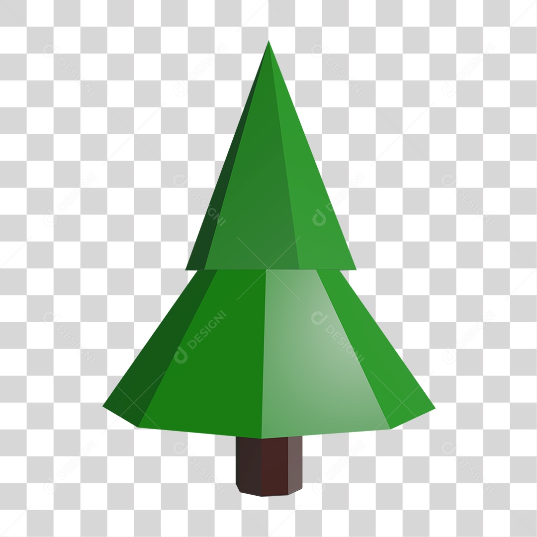 Elemento 3D Árvore Desenho Cartoon PNG Transparente