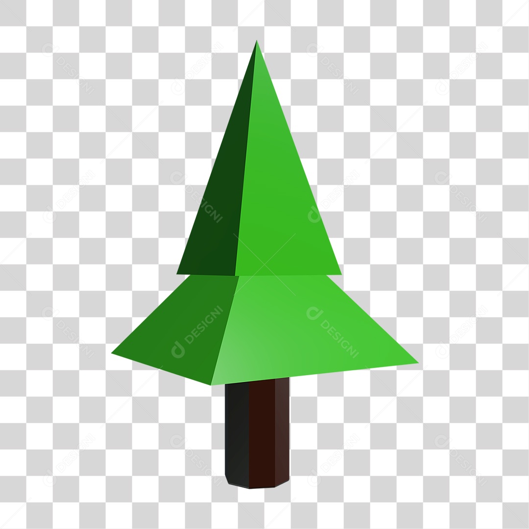 Elemento 3D Árvore Desenho Cartoon PNG Transparente