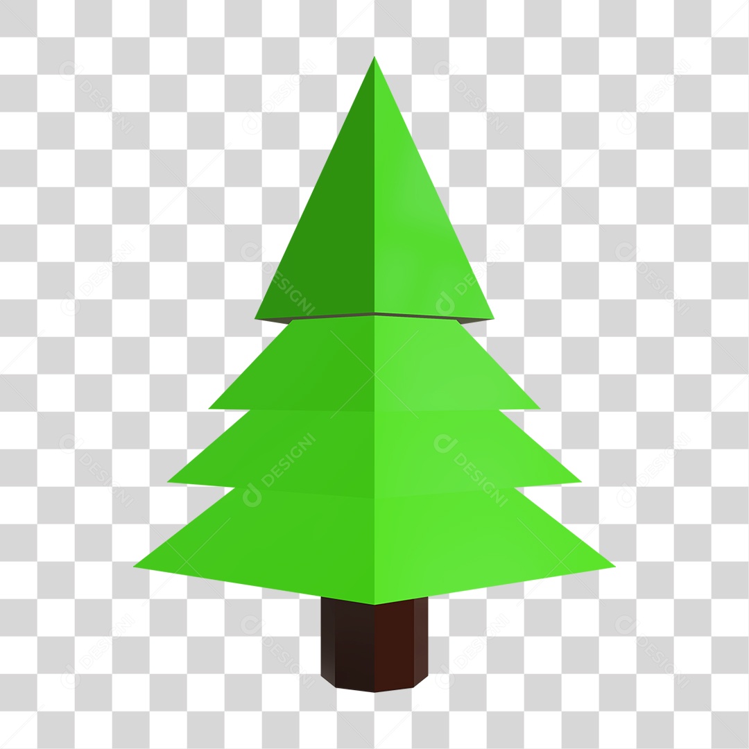 Elemento 3D Árvore Desenho Cartoon PNG Transparente