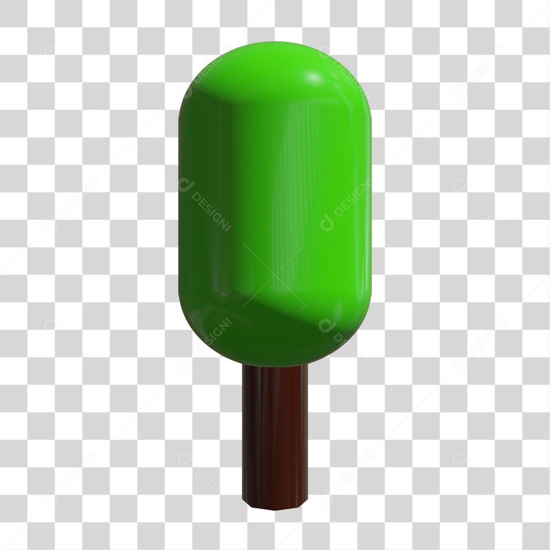 Elemento 3D Árvore Desenho Cartoon PNG Transparente