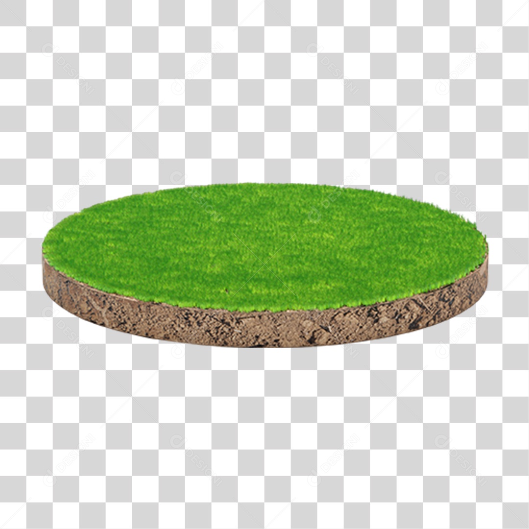 Espaço Redondo de Grama Jardim PNG Transparente