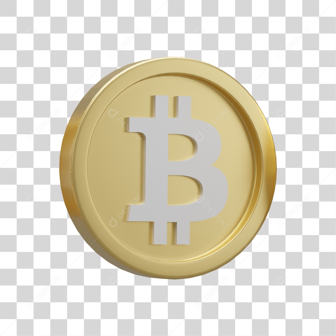 3D Money Virtual Currency Bitcoin PNG Transparent Element