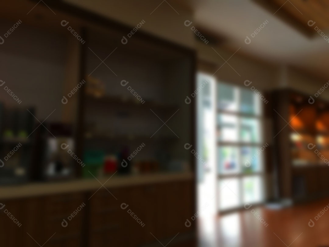 Casa decorada sobre fundo desfocado