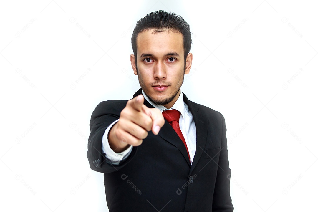 Empresário apontando para você