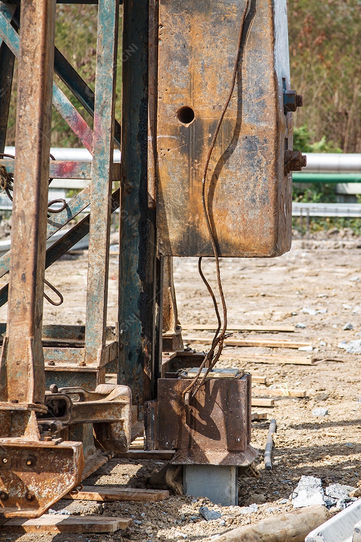 Contagem de golpes de estacas de concreto, estacas de concreto acabadas