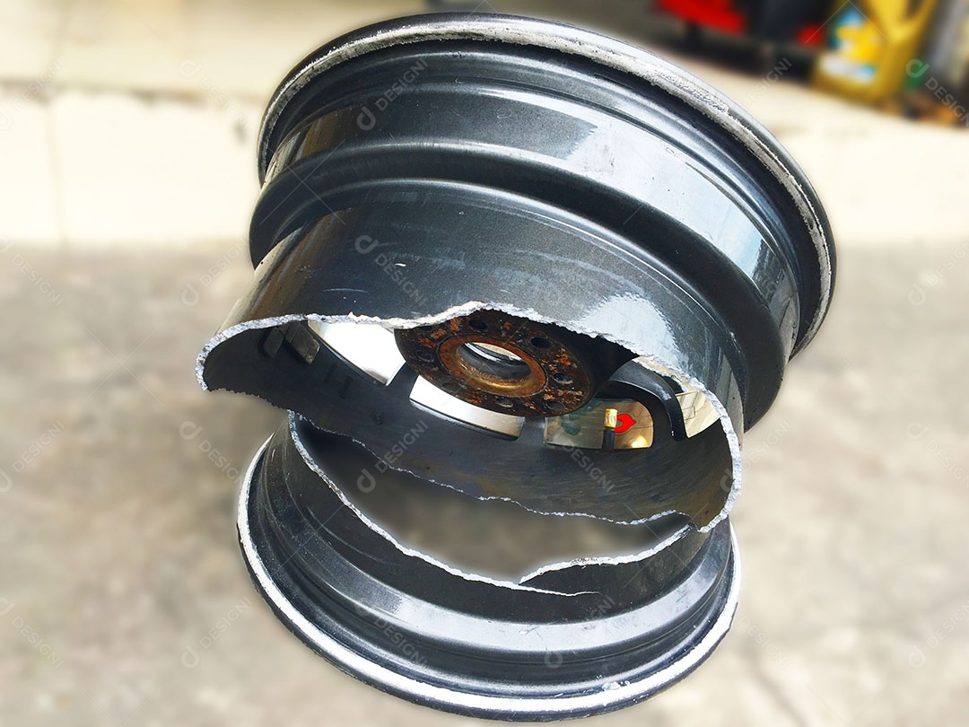 Roda de carro quebrada