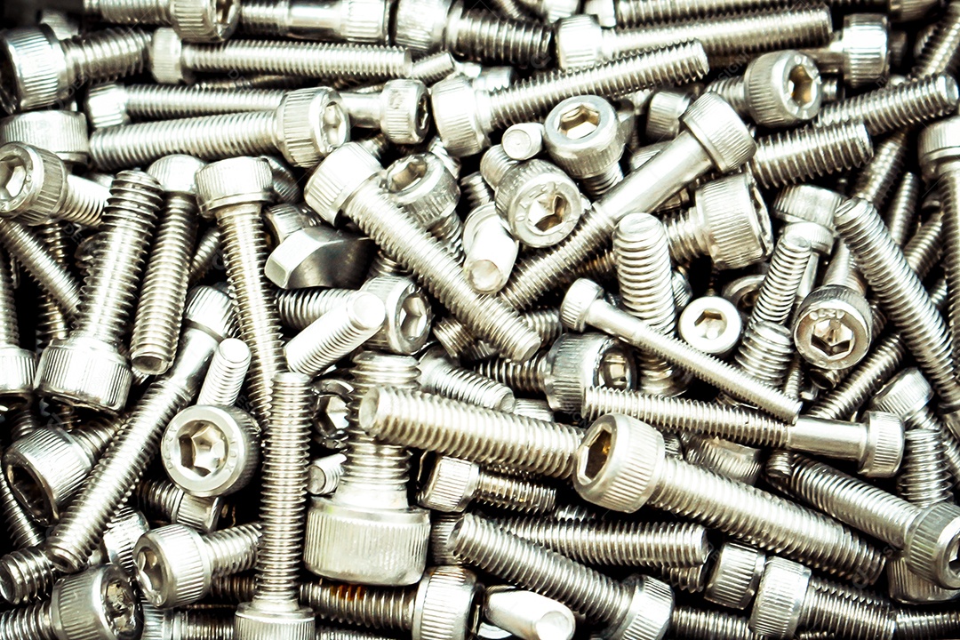 Plano de fundo de muitos parafusos