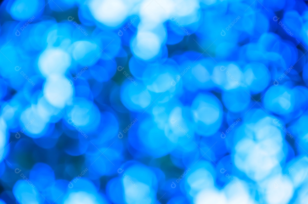 Fundo bokeh azul desfocado