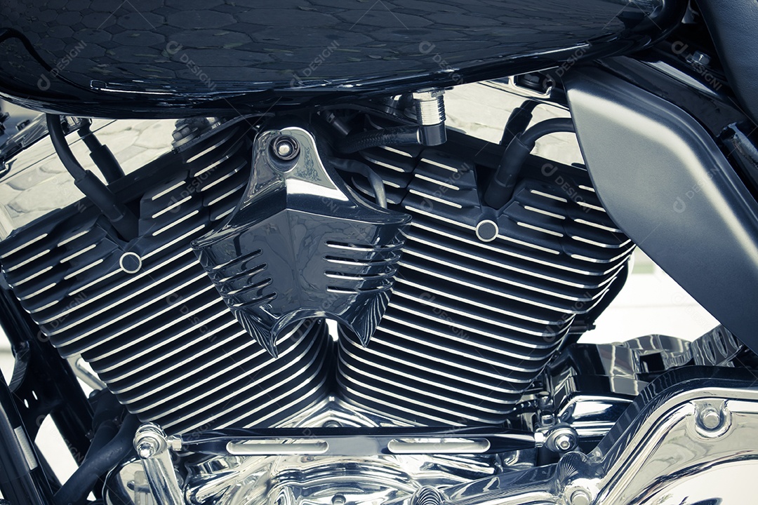Fundo do motor do detalhe da moto