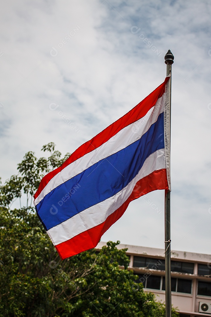 Bandeira da Tailândia Hasteada