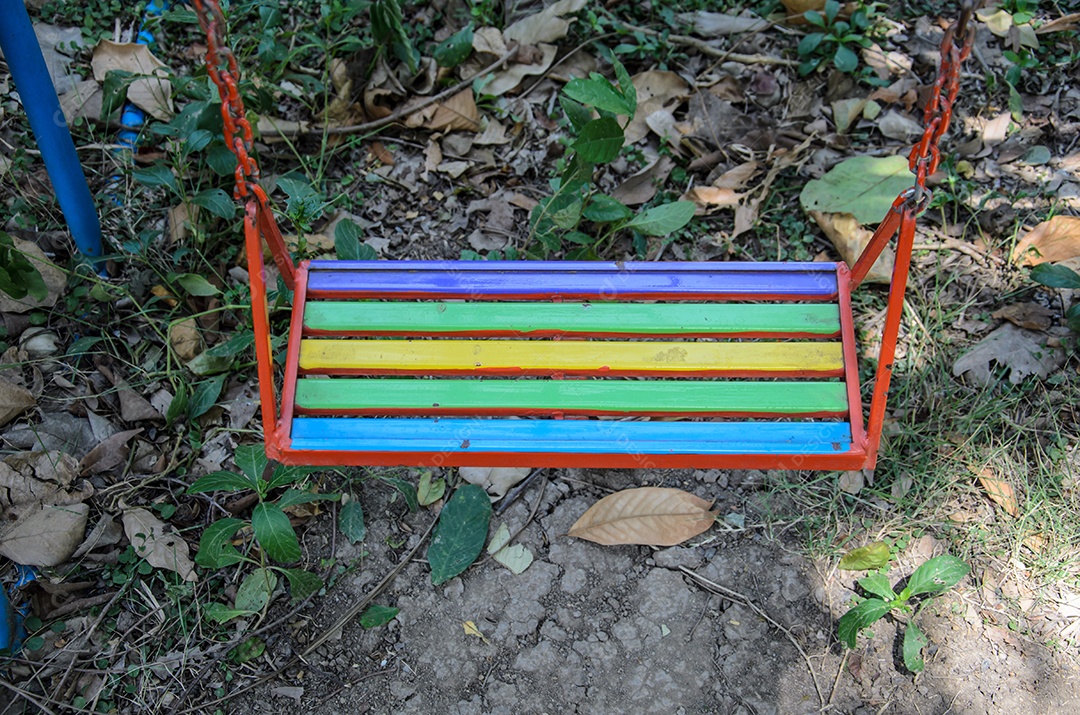 Assentos de balanço multicoloridos