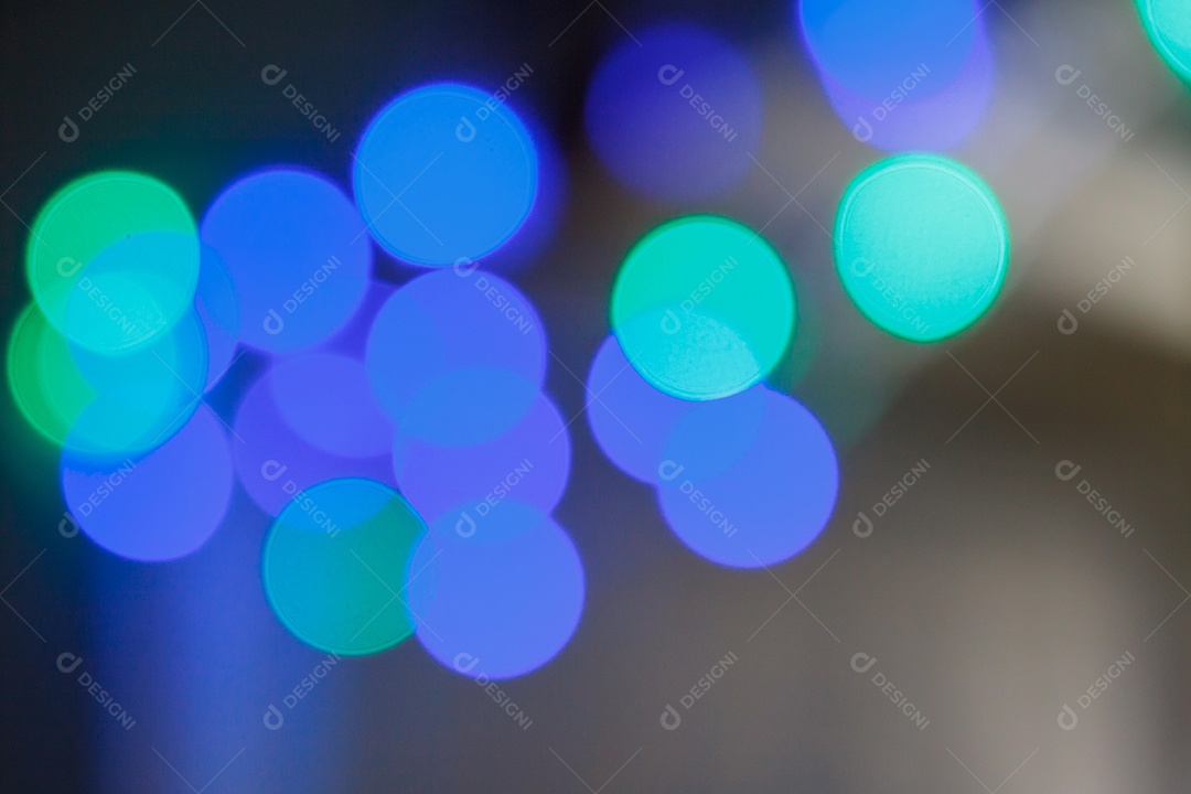 Luz azul do bokeh, luzes brilhantes do ponto do borrão no fundo abstrato