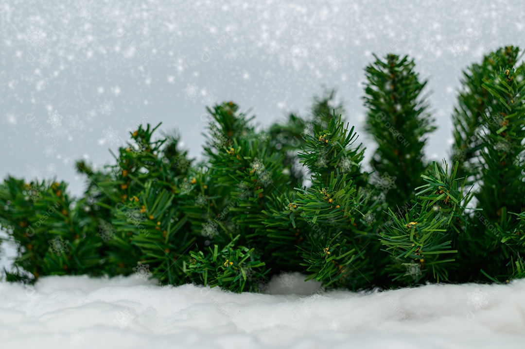 Neve de ideia de caixa de presente de natal