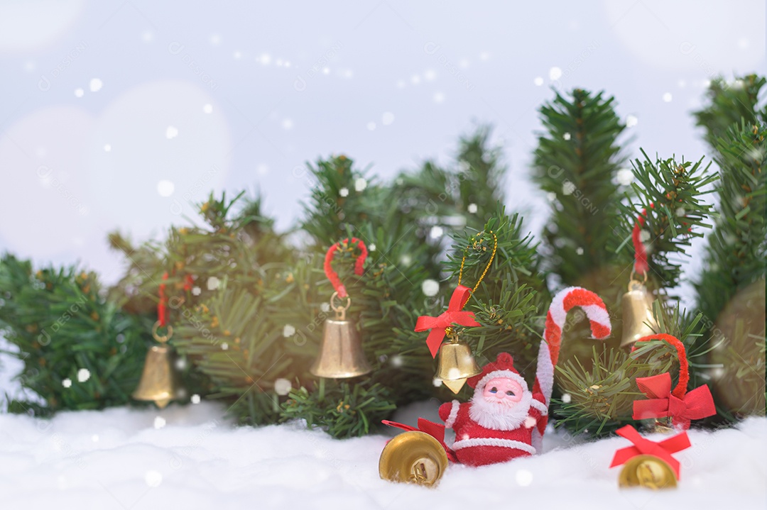 Neve de ideia de caixa de presente de natal