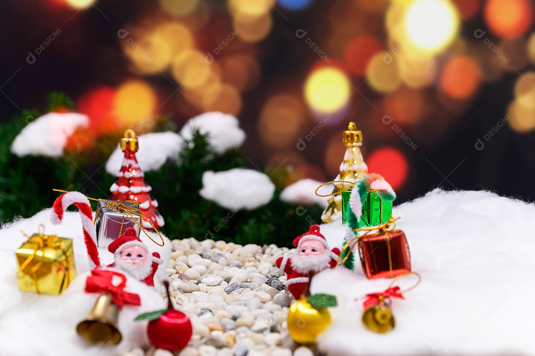 Fundo de noite de neve de caixa de presente de feliz natal