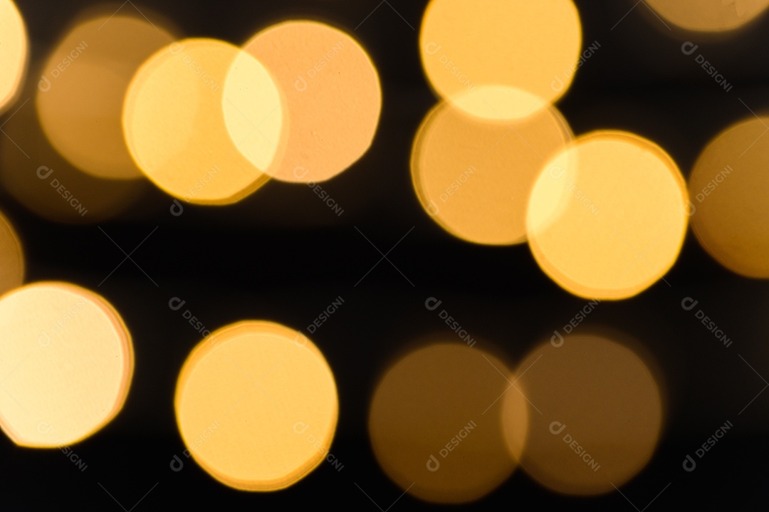 Bokeh claro laranja Esfera de fundo preto