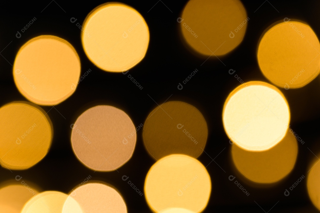 Bokeh claro laranja Esfera de fundo preto