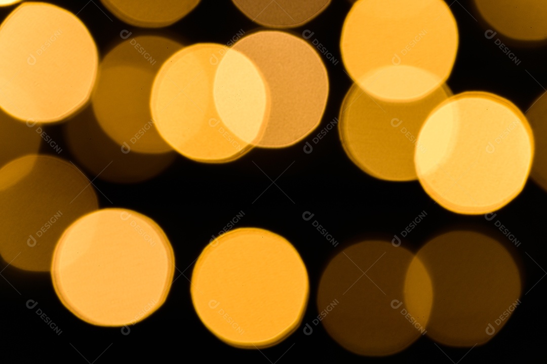 Bokeh claro laranja Esfera de fundo preto