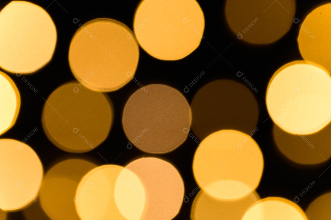 Bokeh claro laranja Esfera de fundo preto