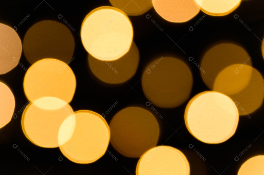 Bokeh claro laranja Esfera de fundo preto