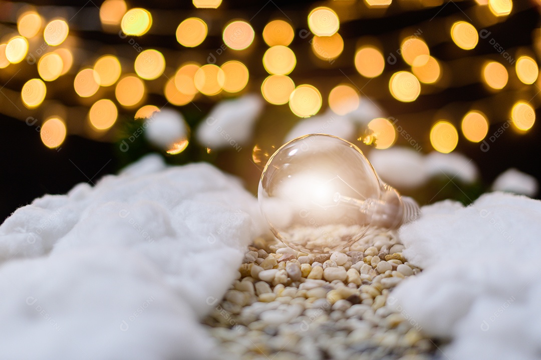 Fundo de noite de neve de caixa de presente de feliz natal