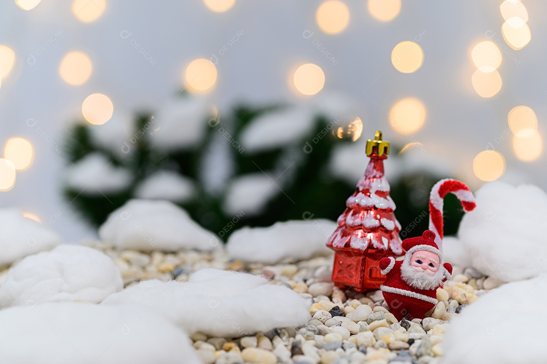 Fundo de noite de neve de caixa de presente de feliz natal
